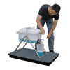 Chevalet inox pour bidon jusqu’à 30 litres