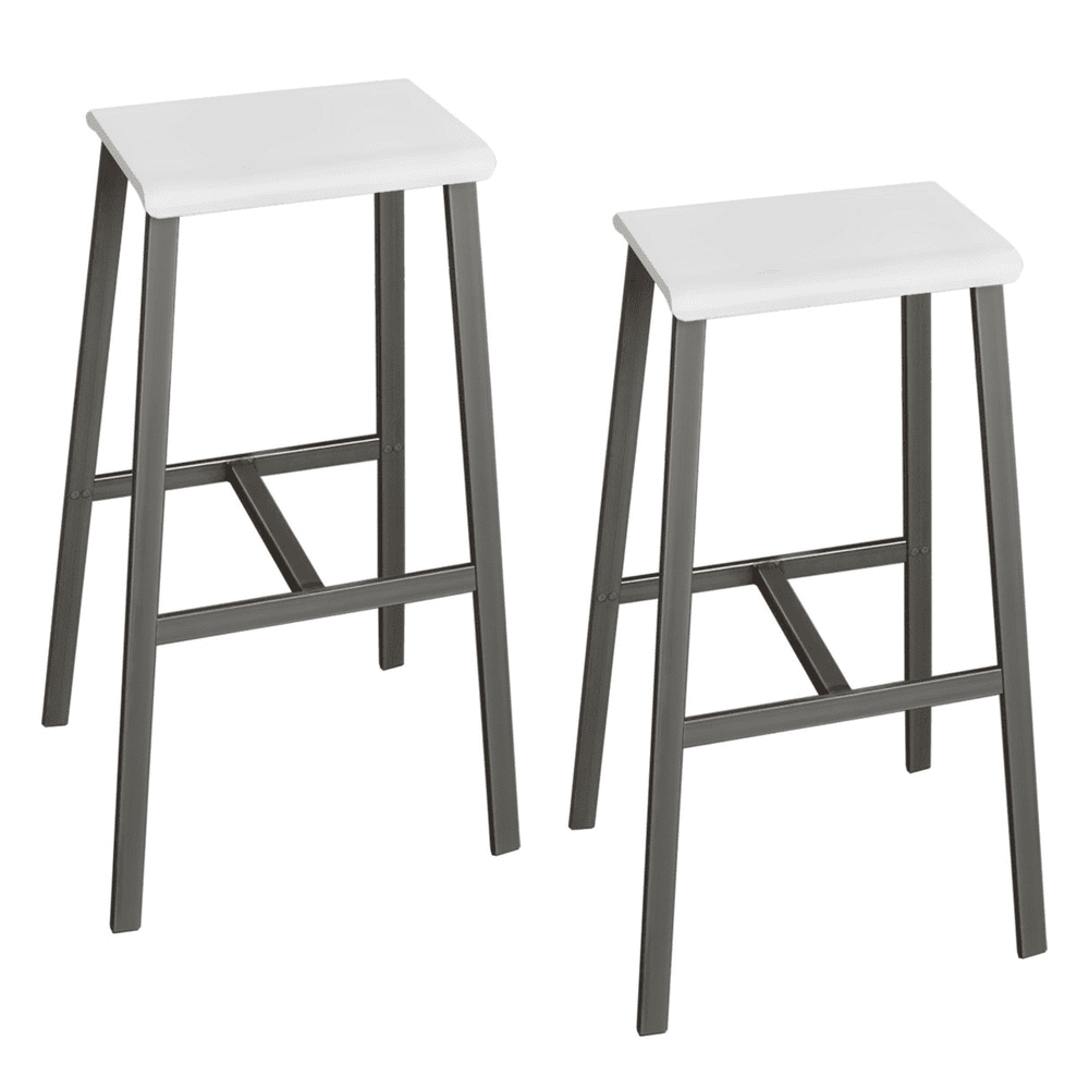 Tabouret de bar Loris avec repose-pieds, lot de 2, design industriel, 640 x 390 x 770 mm, en 2 couleurs