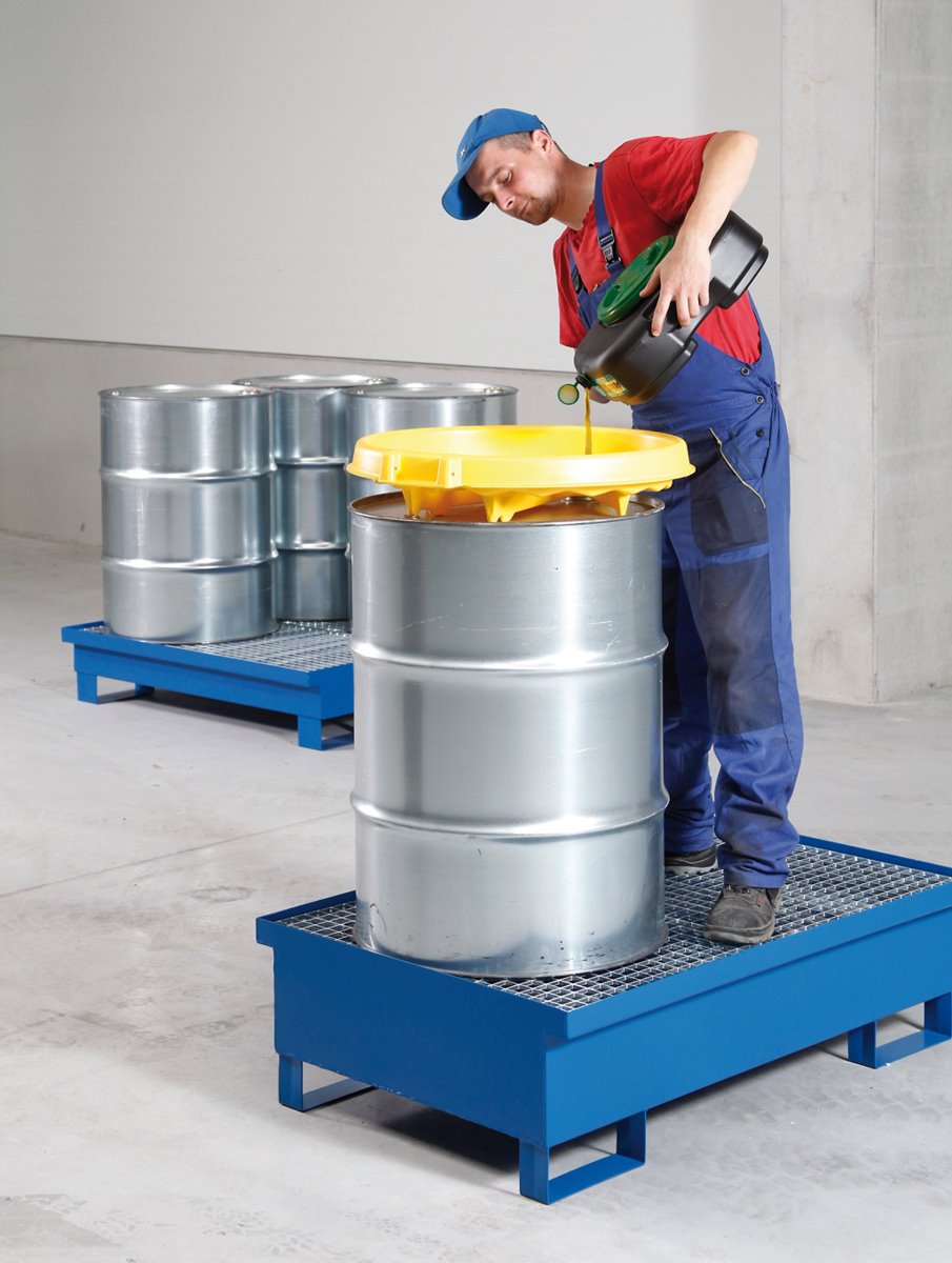 Auffangwanne für 1 - 4 Fässer à 200 l, in verschiedenen Varianten