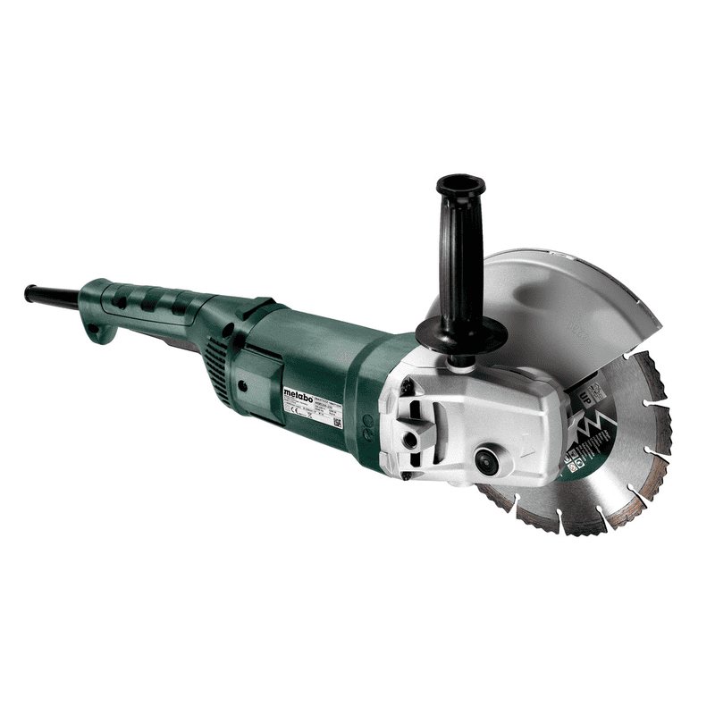 Metabo Winkelschleifer Set WE 2200-230, 2200 Watt, mit Kunststoffkoffer und 2 Diamanttrennscheiben