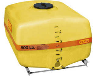 CEMO Fût en PRV, forme de valise, 500 l, avec raccord à bride à 3 trous
