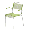 Schaffner Chaise de jardin Spaghetti Säntis avec accoudoirs, disponible en plusieurs versions
