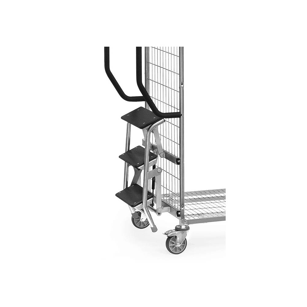 Fetra Trittstufen an- und abklappbar, 3 Stufen, Greifhöhe 2800 mm