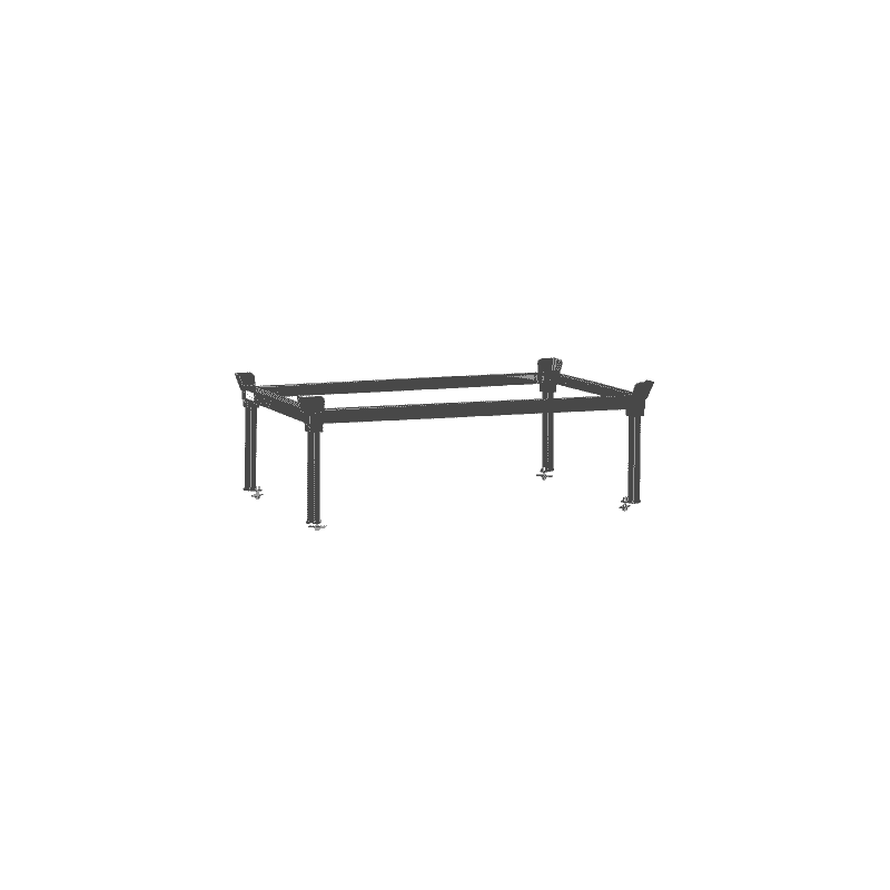 Aufsetzrahmen für Paletten-Fahrgestelle "GREY EDITION", 1255 x 855 x 420 mm