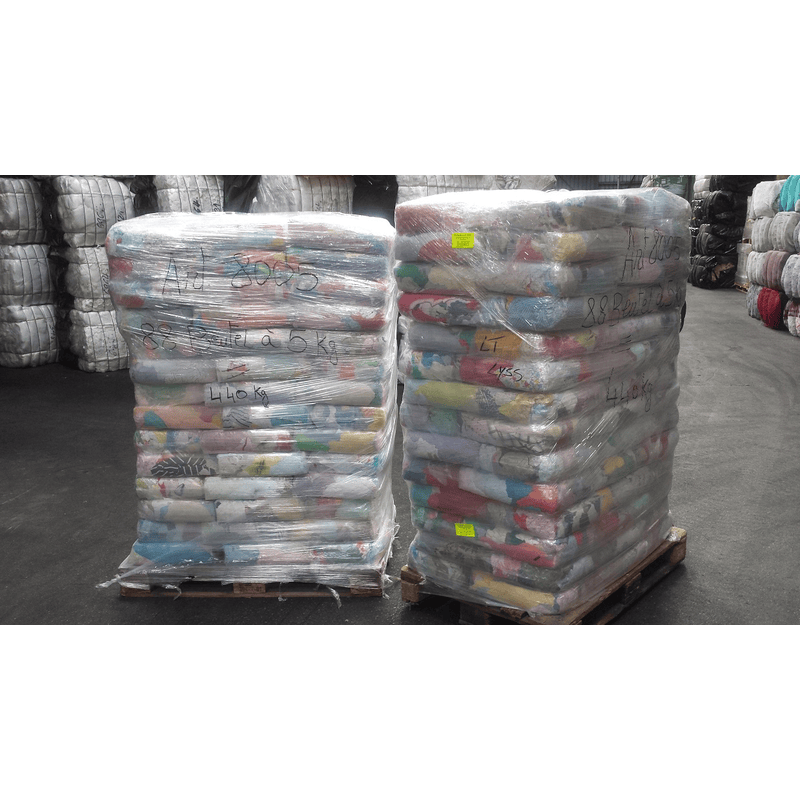 Putzlappen Premium Baumwoll-Tricot hellbunt auf Palette, 500 kg