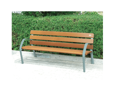 Banc NeoBarcino avec dossier et accoudoir