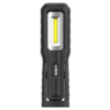 Steffen LED Akku-Handleuchte 5 W, 600 + 100 lm, 5700 K, 240° drehbar, IP54, schwarz/orange