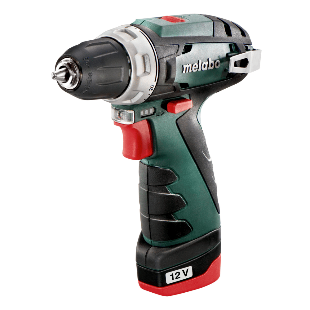 Metabo Akku-Bohrschrauber PowerMaxx BS Basic, 12 V, mit 2 x 2.0 Ah Li-POWER Akkus und Kunststoffkoffer