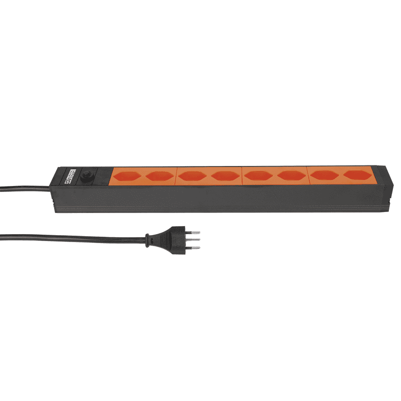 Steffen Steckdosenleiste ALU MODULAR PDU, 8 x T13, 10 A, IP20, 3 m Kabel, mit Überstromschutz, diverse Farben