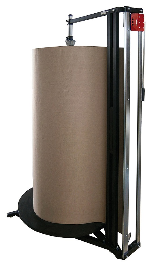 Distributeur avec cutter pour 1 rouleau de matériau d'emballage vertical