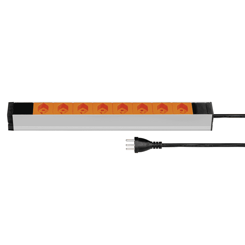 Steffen Steckdosenleiste ALU MODULAR PDU, 8 x T23, 16 A, IP20, 3 m Kabel, diverse Farben