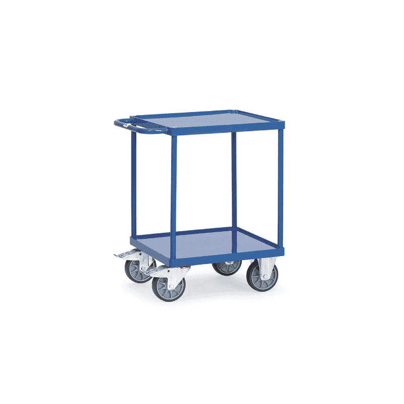 Fetra Tischwagen mit Stahlblech-Wannen, Gesamttragkraft 500 kg, 737 x 609 x 860 mm