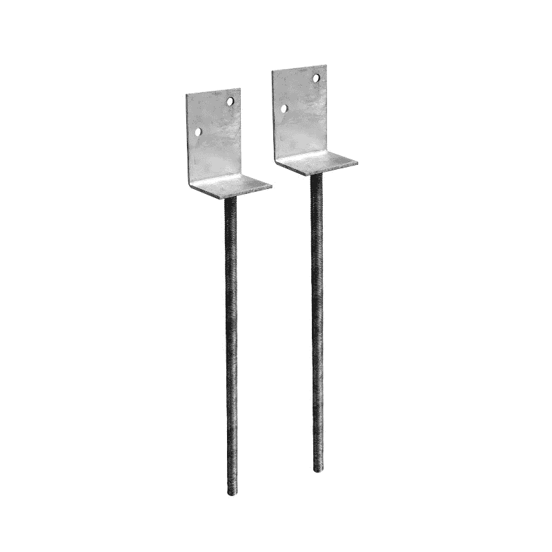 PLUS Pied pour limons d'escalier en bois, lot de 2, galvanisé à chaud