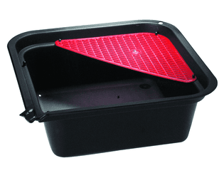 PE-Auffangschale 7 l mit Sieb, schwarz, 365 × 365 × 132 mm