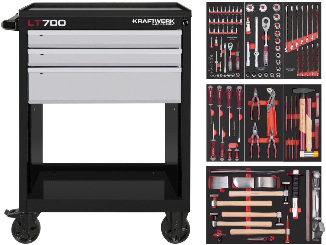 KRAFTWERK PRO LINE LT700 Karosseriewagen , 119-teilig