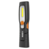 Steffen LED Akku-Handleuchte 2.5 W, 250 + 70 lm, 5700 K, 180° drehbar, IP20, schwarz/orange