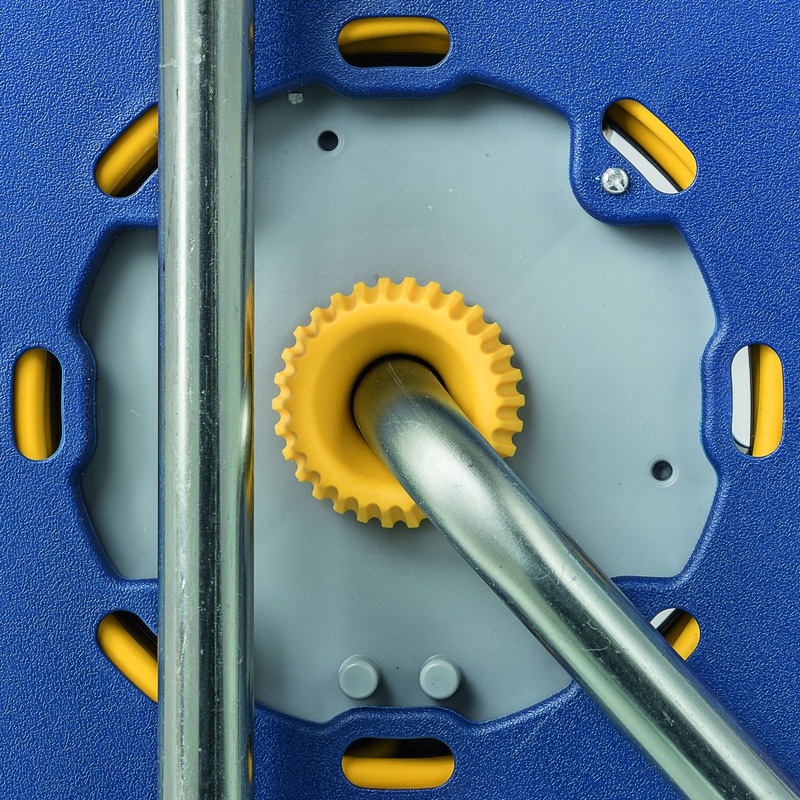 Steffen Kunststoff-Gerätekabelrolle LOOP, 1 + 1 x T13, Td 3×1 mm², Thermoschutz, IP20, blau/grün, Kabellänge 40 m