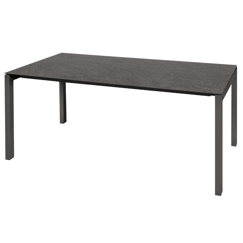 Schaffner Table de jardin en fibre de verre Lucerne, structure en acier galvanisé, disponible en 3 tailles