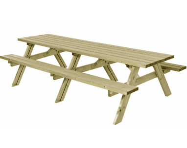 PLUS Kombi-Gartenmöbel, mit Klappsitzen, 3000 x 1550 x 710 / 450 mm