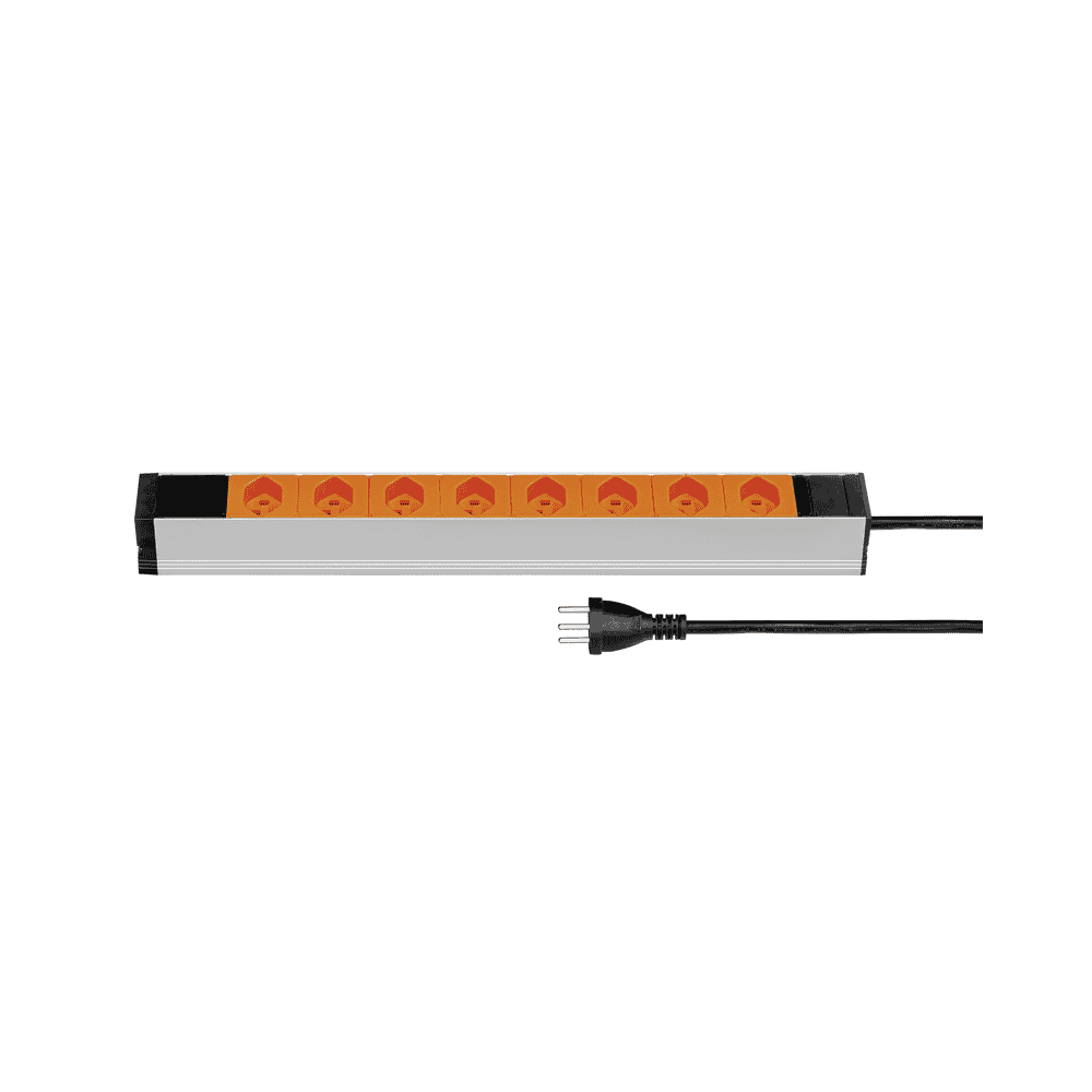 Steffen Steckdosenleiste ALU MODULAR PDU, 8 x T23, 16 A, IP20, 3 m Kabel, diverse Farben