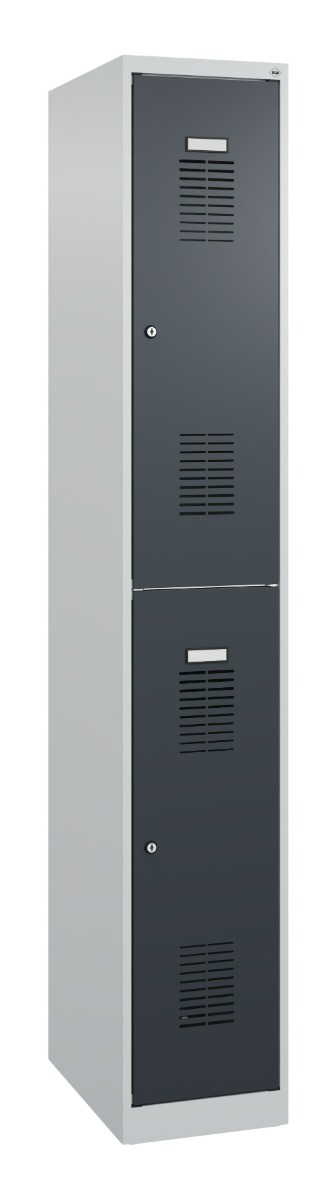 C+P Doppelstöckiger Spind Basis Plus, HxBxT 1850 x 300 x 500 mm, in diversen Ausführungen
