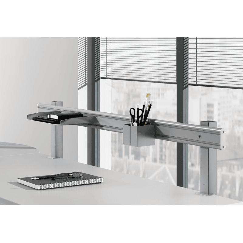 Organisation-Utensilien-Set für Schreibtische, silber