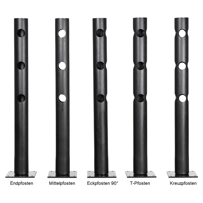 Flexibles Sicherheitsgeländer "Delta" mit 3 Balken