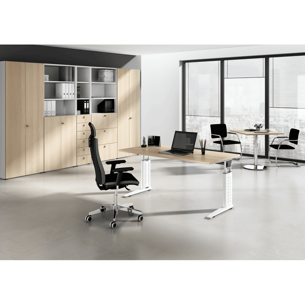 Table de bureau Glarus, réglable en hauteur mécaniquement, en divers modèles