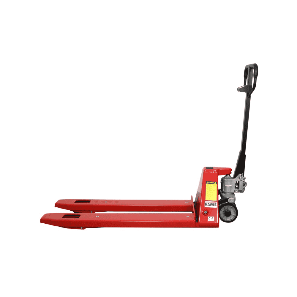 RAVAS Handhubwagen iPT Essential / Palettrolli mit Waage, Tragkraft 2000 kg, Anzeigeschritt 0,5 - 1 kg