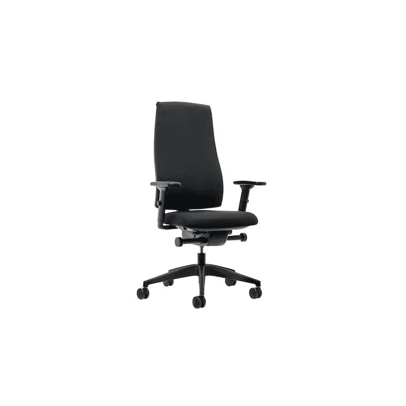 Chaise de bureau Interstuhl avec accoudoirs, mécanisme synchrone, noire, réglable en hauteur