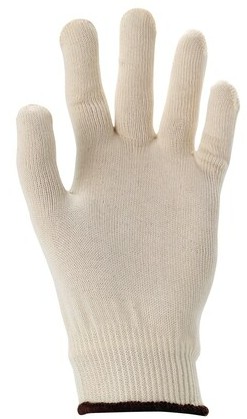 Gants en coton Ansell EDGE Stringknits 76-100, blancs, en 2 tailles
