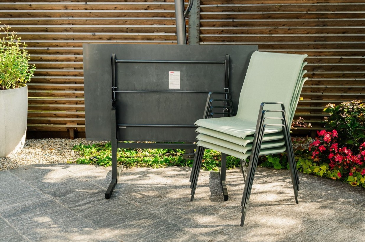 Schaffner Fauteuil en tissu Lucerne avec accoudoirs, empilable, disponible en plusieurs versions