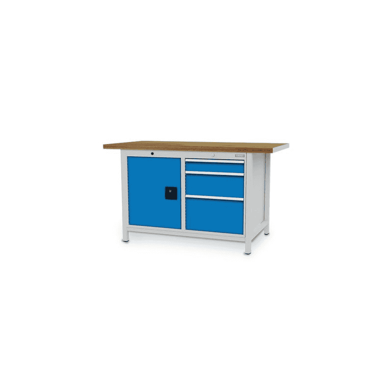 Bedrunka+Hirth Kastenwerkbank R 18-24, Flügeltüre und Schubladenanzahl 3, 1500 x 750 mm