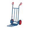 Fetra Paketkarre mit grosser Stahlrohr-Klappschaufel, Höhe 1150 mm, 250 kg Tragkraft
