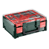 Metabo Akku-Schlagbohrschrauber-Set SB 18, mit 2x Li-Power Akkus (18 V / 2.0 Ah), Ladegerät SC 36 und mobiler Werkstatt