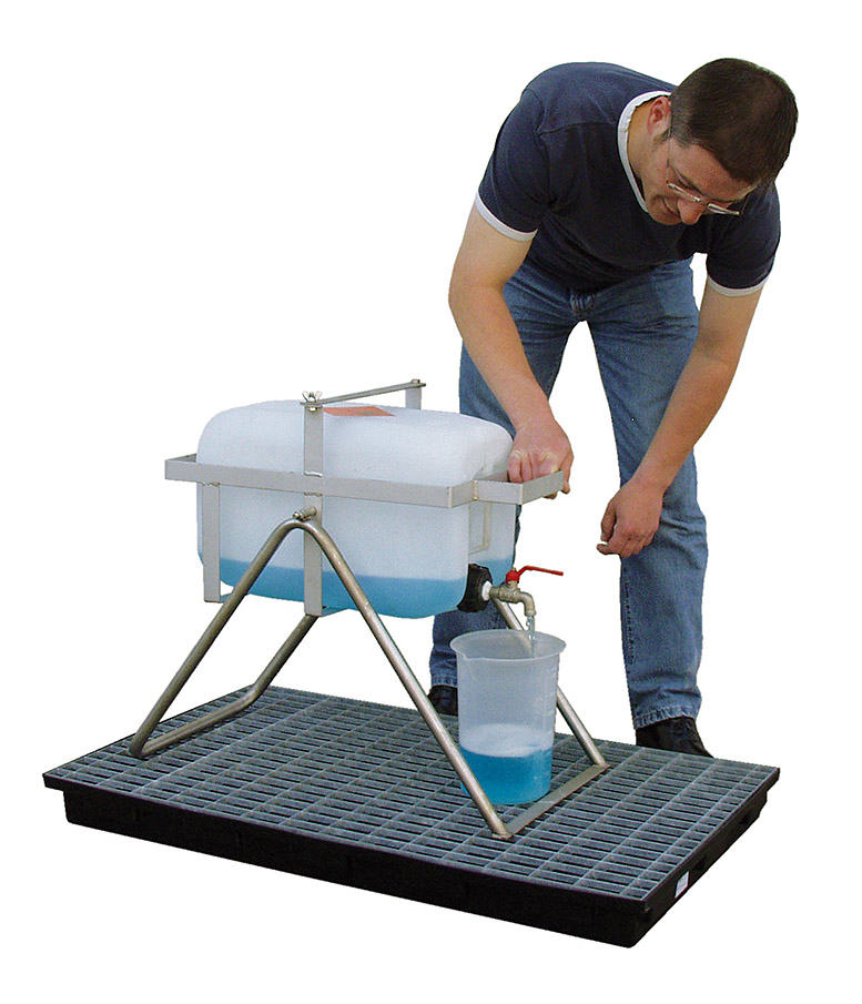 Chevalet inox pour bidon jusqu’à 30 litres