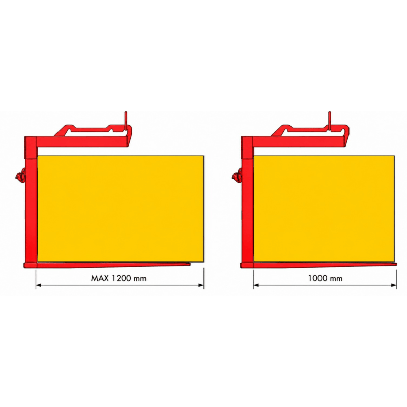 Krangabel Butti Special Cop mit manueller Lastausbalancierung, Tragkraft 600 kg, LxBxH 620 x 1030 x 1150 mm