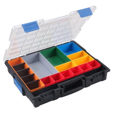 Bedrunka+Hirth Flex-Box-Kunststoff - 18 Fächer, 440 x 355 x 76 mm