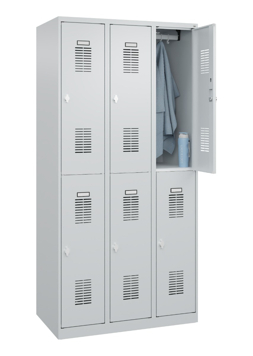 C+P Vestiaire Basis Plus à deux étages, h x l x p 1850 x 900 x 500 mm, en diverses versions