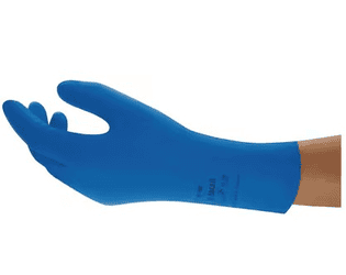 Gants de protection contre les produits chimiques Ansell AlphaTec® 87-195, latex naturel, bleu