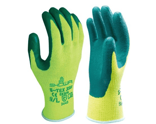 Schnittschutzhandschuhe Showa S-Tex 350, Typ EN388 3X43D, gelb/grün