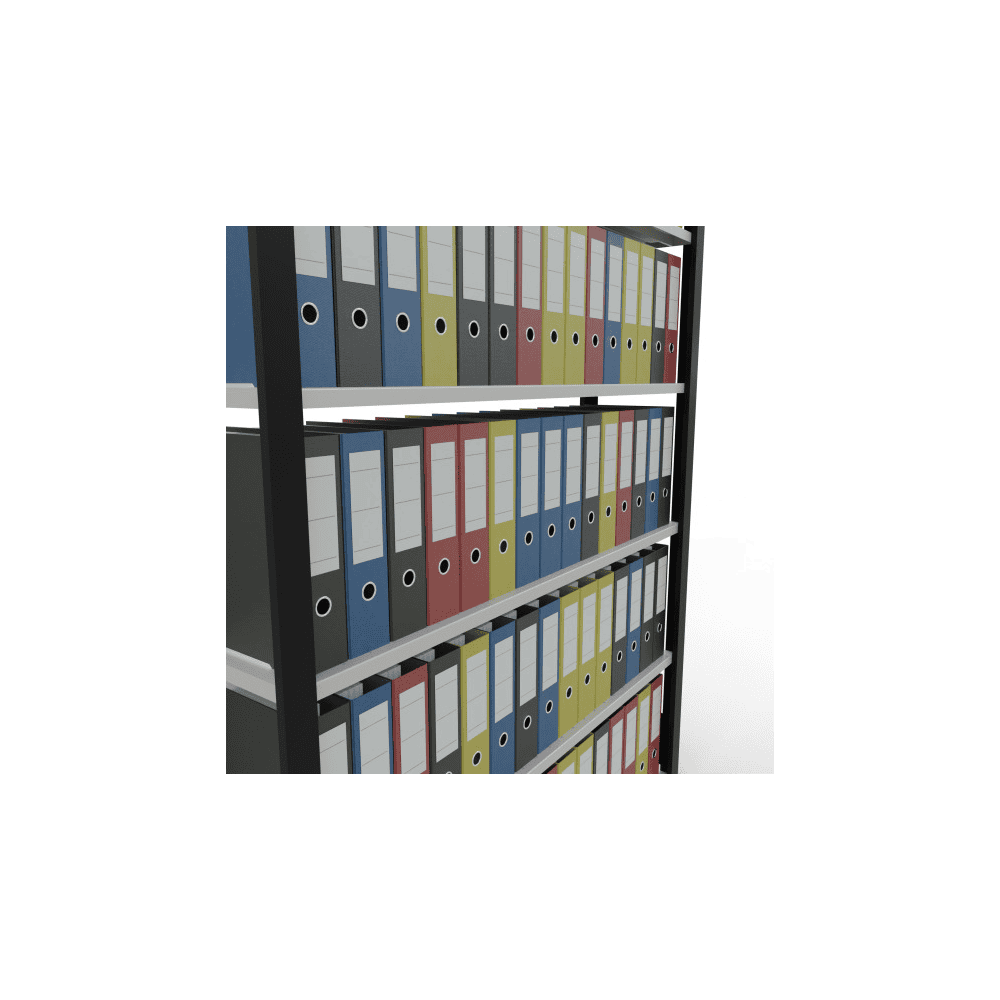 Schulte Büro- und Archivregale Stecksystem MULTIplus85, einseitig nutzbar, mit Anschlagleisten