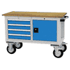 Bedrunka+Hirth Mobile Werkbank mit 4 Schubladen und 1 Flügeltüre, R 18-24, BxTxH 1200 x 540 x 820 mm