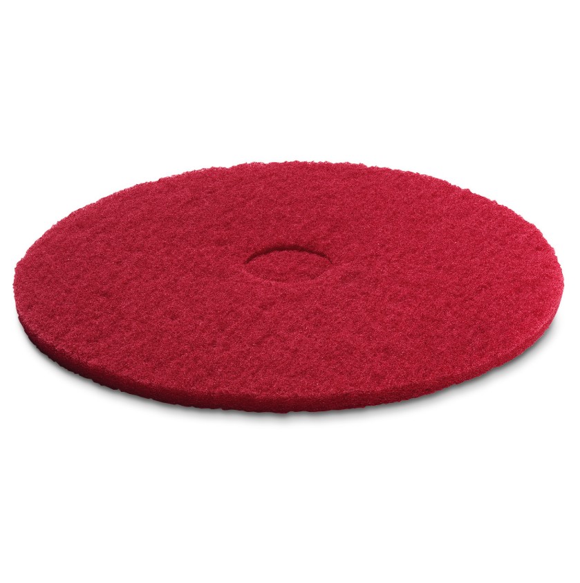 Kärcher Pad mittelweich, rot, 508 mm, 5 Stück, Standard-Reinigungspad für die Unterhaltsreinigung