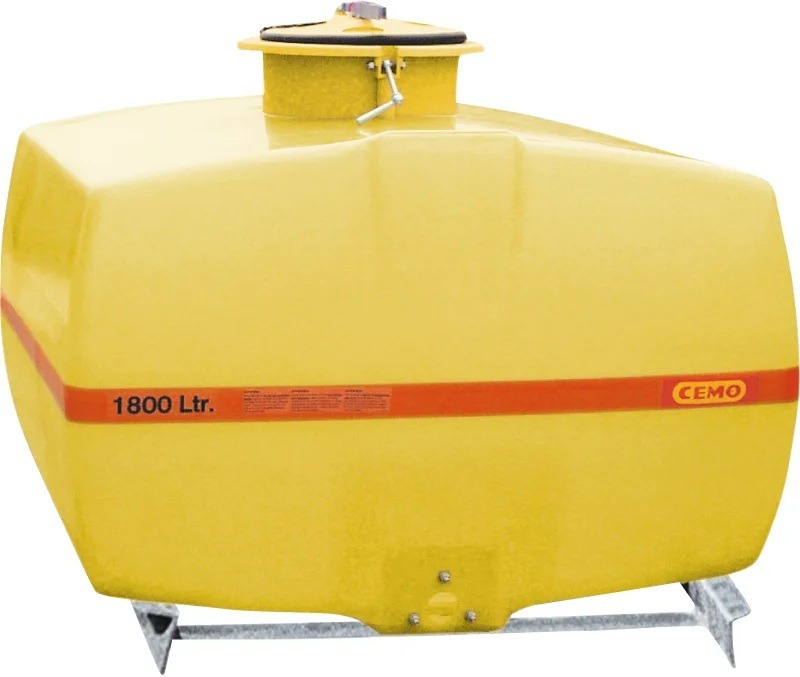 CEMO Fût en PRV, forme de valise, 1800 l, avec cloisons anti-vagues transversales et raccord à bride à 3 trous