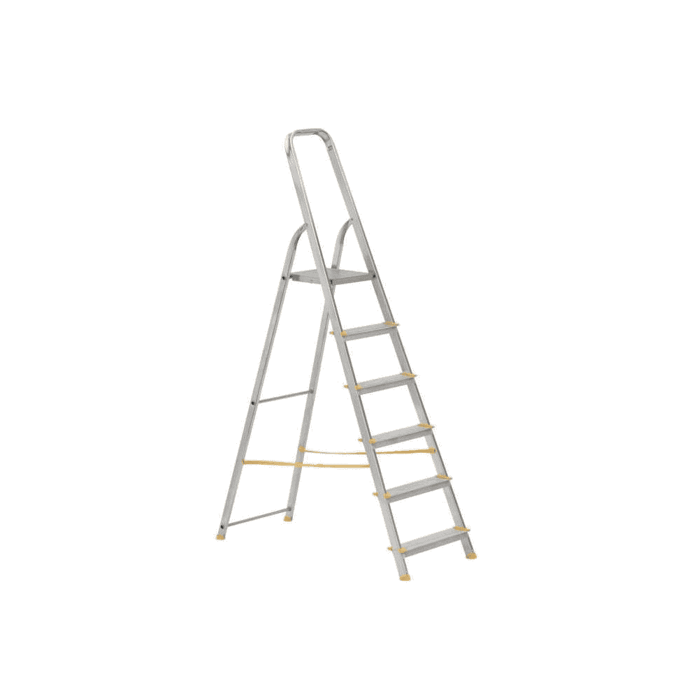 Escabeau ménager avec plate-forme, 6 marches