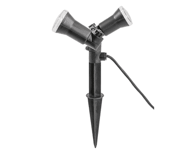 Steffen GardenLine Spot mit 2 x LED-Lampe 5W (10W), 800lm, 4000K, H05RN-F, 3 m Kabel
