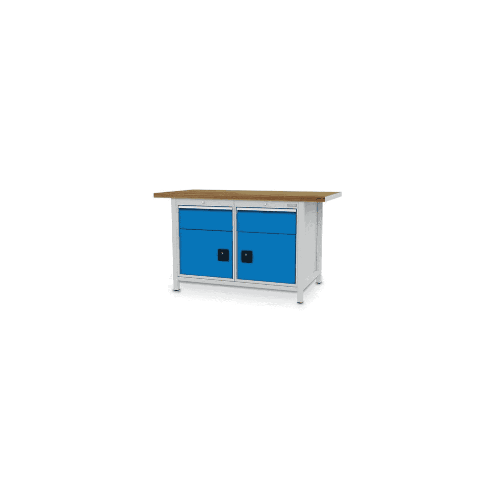 Bedrunka+Hirth Kastenwerkbank R 18-24, Flügeltüren und Schubladenanzahl 2, 1500 x 750 mm