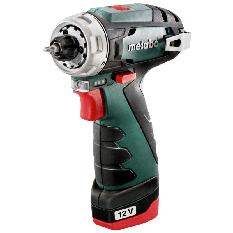 Metabo Akku-Bohrschrauber PowerMaxx BS Basic, 12 V, mit 2 x 2.0 Ah Li-POWER Akkus und Kunststoffkoffer