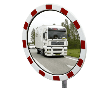 Verkehrsspiegel TM mit rot-weisser Umrandung
